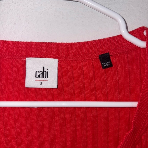 CAbi Red Ribbed Bell Sleeve Sweater - Picture 5 of 13